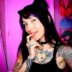 Hellcat 💜 petite tattoo model 🌸 photo